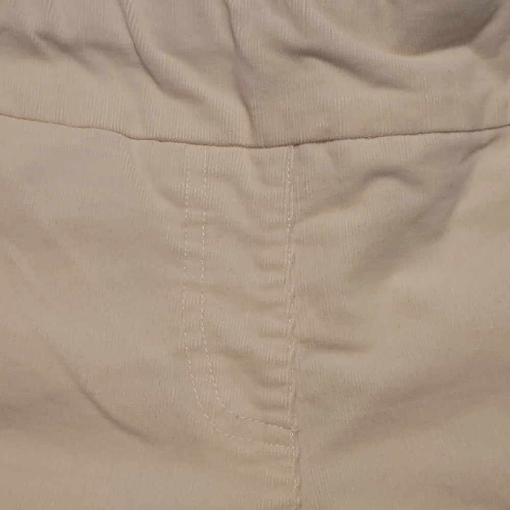 Slimsation Pants NWT 22W Cream Corduroy Straight Leg Stretch Tummy Control Fall